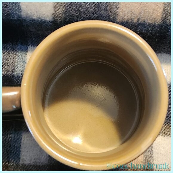 SCOTTISH STONEWARE RAISED CELTIC CROSS MUG BLACK TAN GLAZE IMPORT NWT - Picture 7 of 9